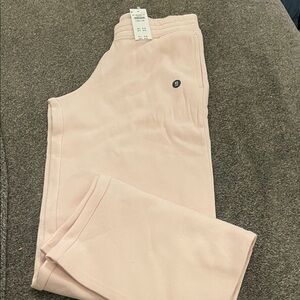 Light Pink Sweatpants and Hoodie.